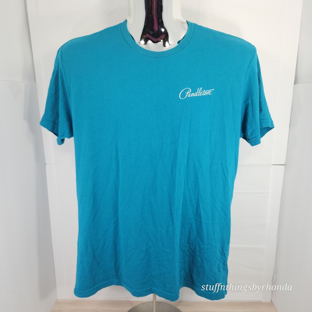 Pendleton Men's T-Shirt Large Short Sleeve Crew Neck Graphic Logo Woolen Mill